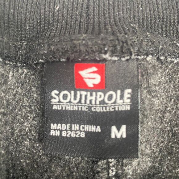 Southpole Joggers Men Size M Gray Marled Sweatpants Drawstrings Pockets Comfort - Picture 6 of 16